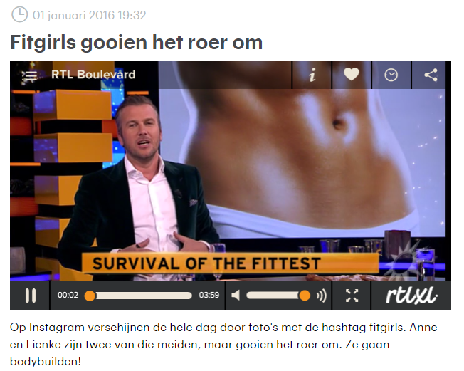 Samen met Lienke bij RTL Boulevard.